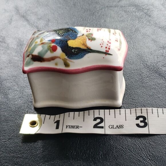 Decorative Bird Trinket Box - Blue and White - Picture 7 of 9